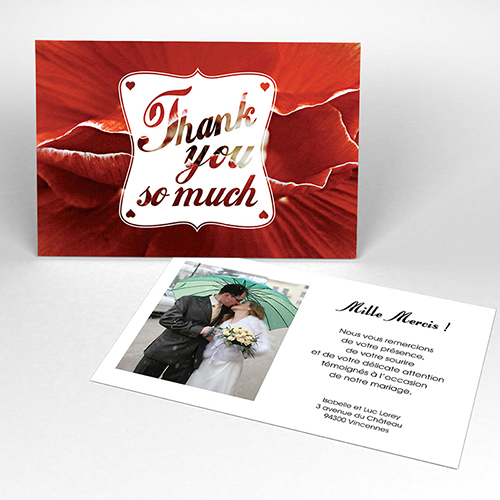 Carte De Remerciement Mariage A Faire Soi Meme Modeles Personnalisables Uniques Echantillon Offert