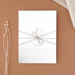 Faire-part de mariage Faire-part de mariage Libre Création Mariage, 3 cartes, ruban