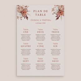 Plan de table mariage Harmonie en Terracotta pas cher