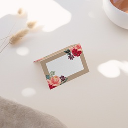 Marque-place mariage Joie fleurie