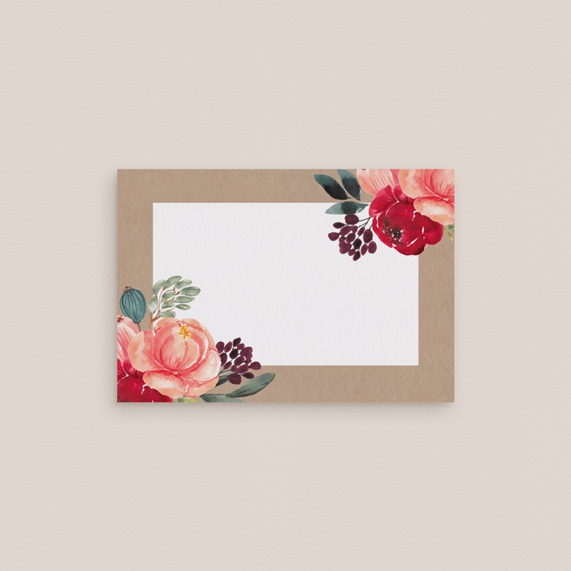 Marque-place mariage Joie fleurie