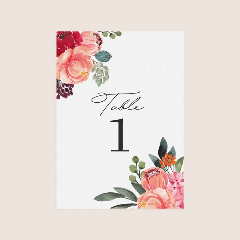 Marque table mariage Joie fleurie pas cher