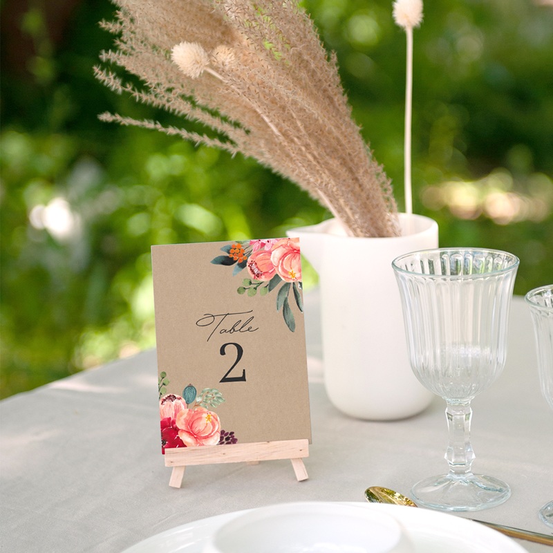 Marque table mariage Joie fleurie gratuit