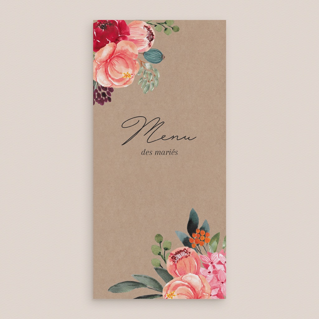 Menu mariage Joie fleurie gratuit