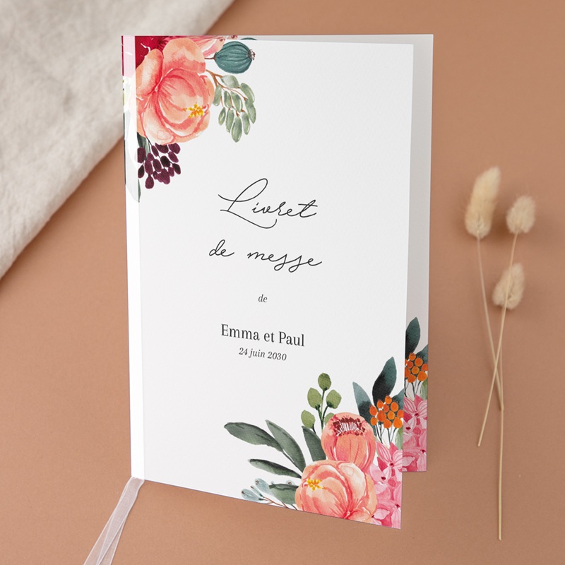 Livret de messe mariage Joie fleurie