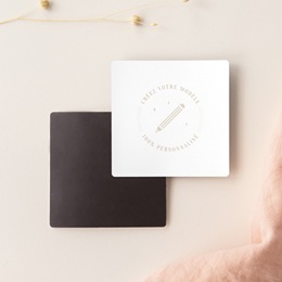 Save-the-date mariage Faire-part de mariage Libre Création Mariage, Carré Magnet