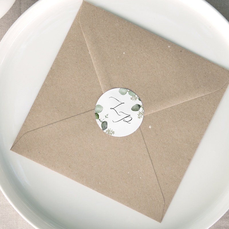 Etiquette enveloppes mariage Alliance Végétale