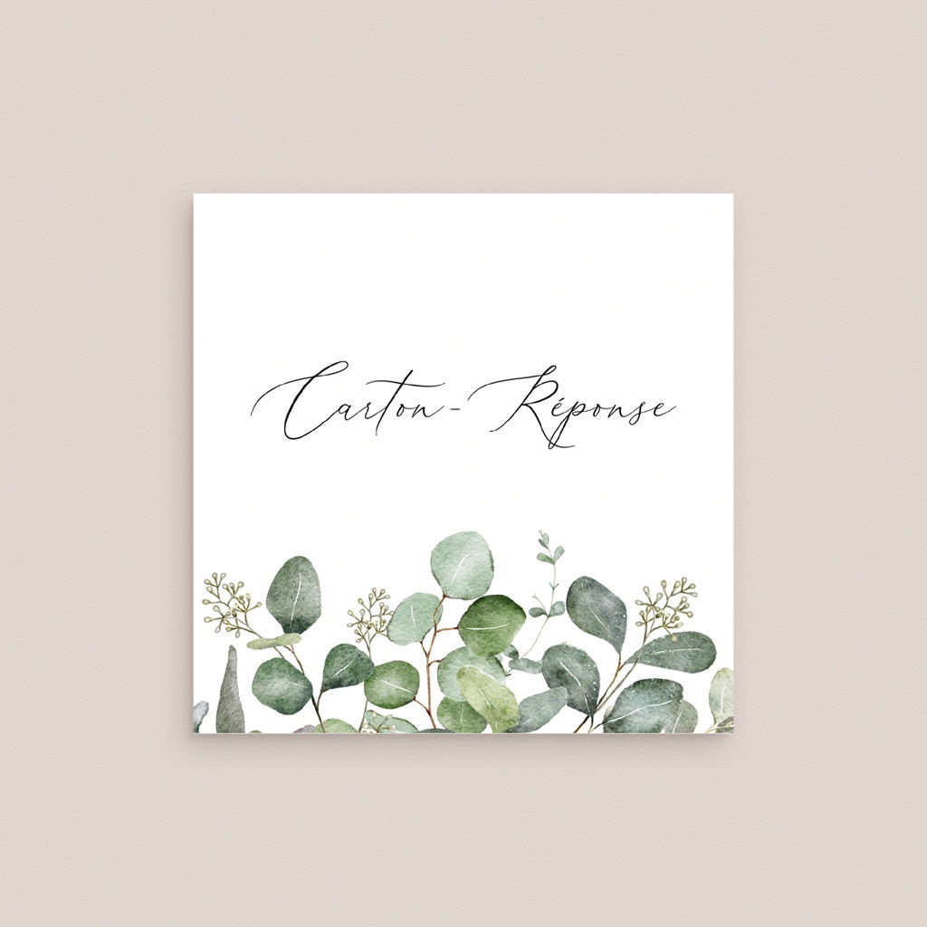 Carton réponse mariage Alliance Végétale gratuit