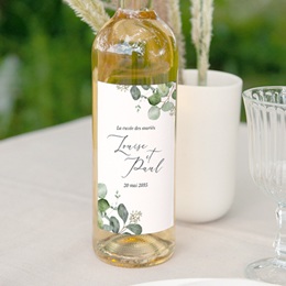Etiquette bouteille mariage Alliance Végétale