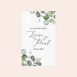 Etiquette bouteille mariage Alliance Végétale pas cher