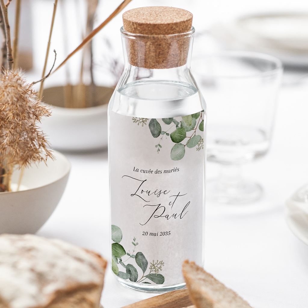 Etiquette bouteille mariage Alliance Végétale gratuit