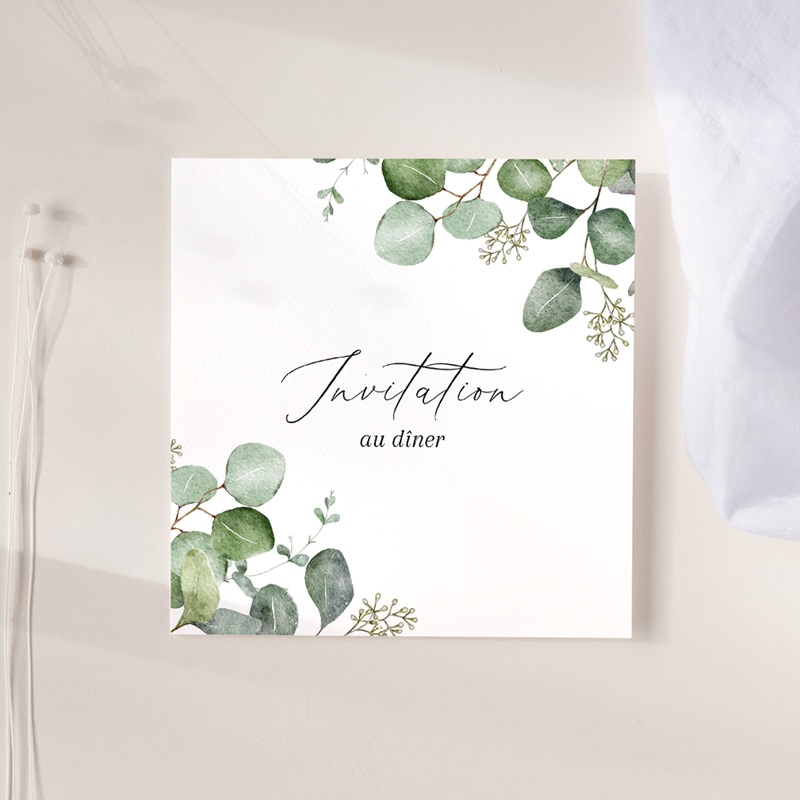 Carte d'invitation mariage Alliance Végétale