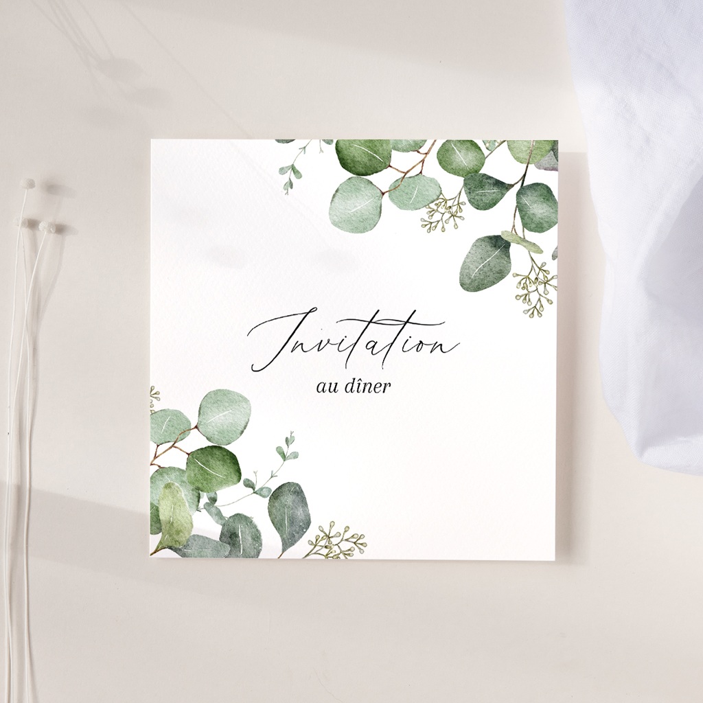 Carte d'invitation mariage Alliance Végétale