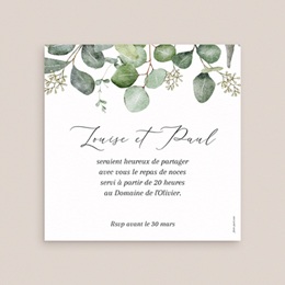 Carte d'invitation mariage Alliance Végétale pas cher