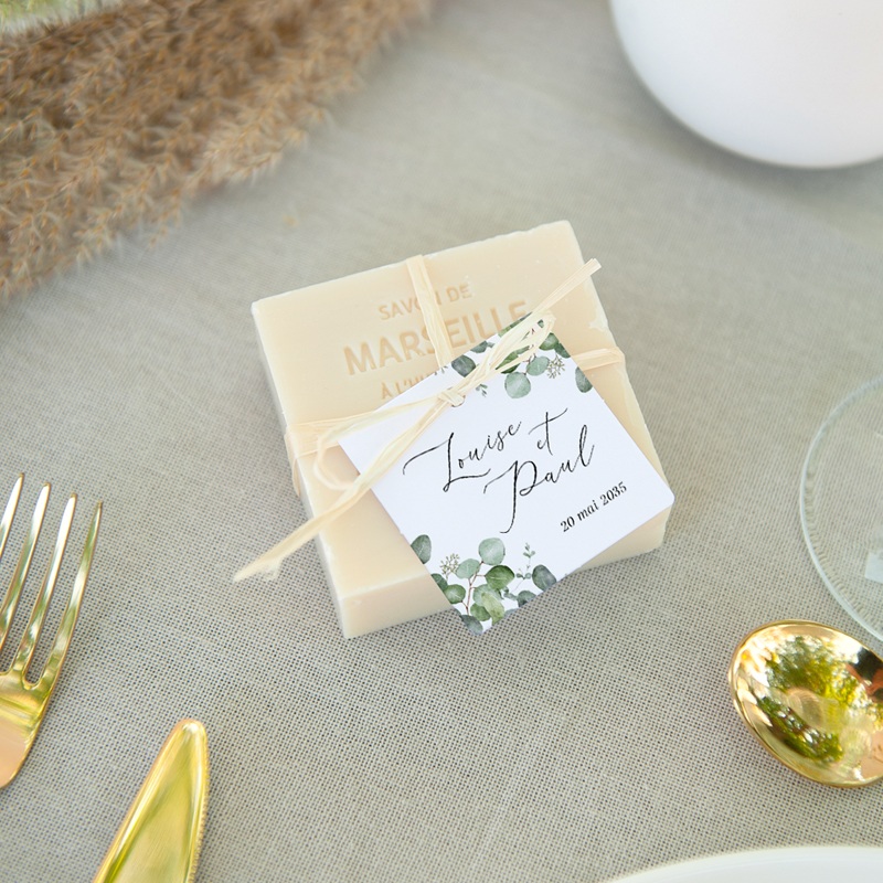 Etiquettes cadeaux mariage Alliance Végétale