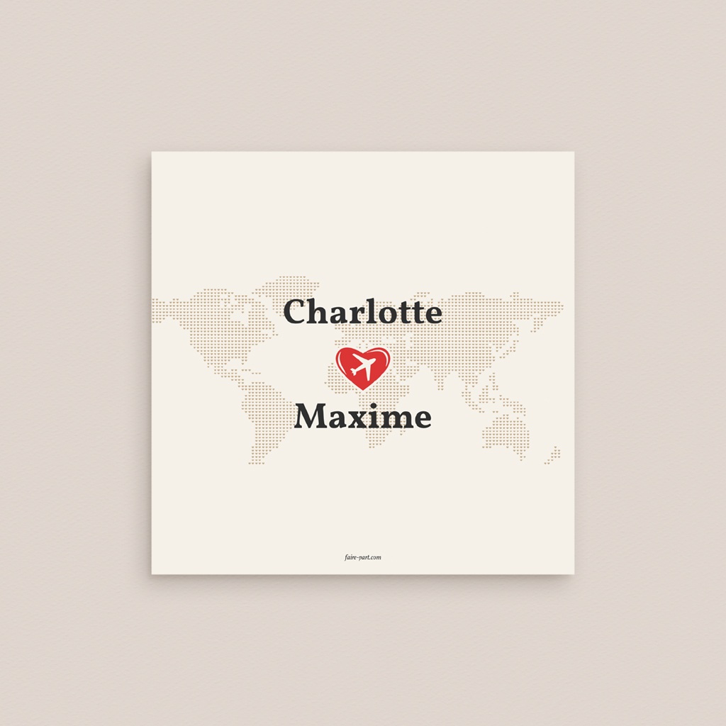 Carton réponse mariage Airloves pas cher