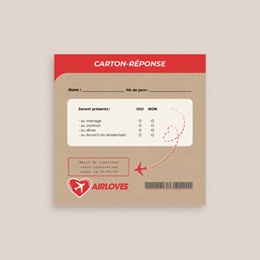 Carton réponse mariage Airloves gratuit