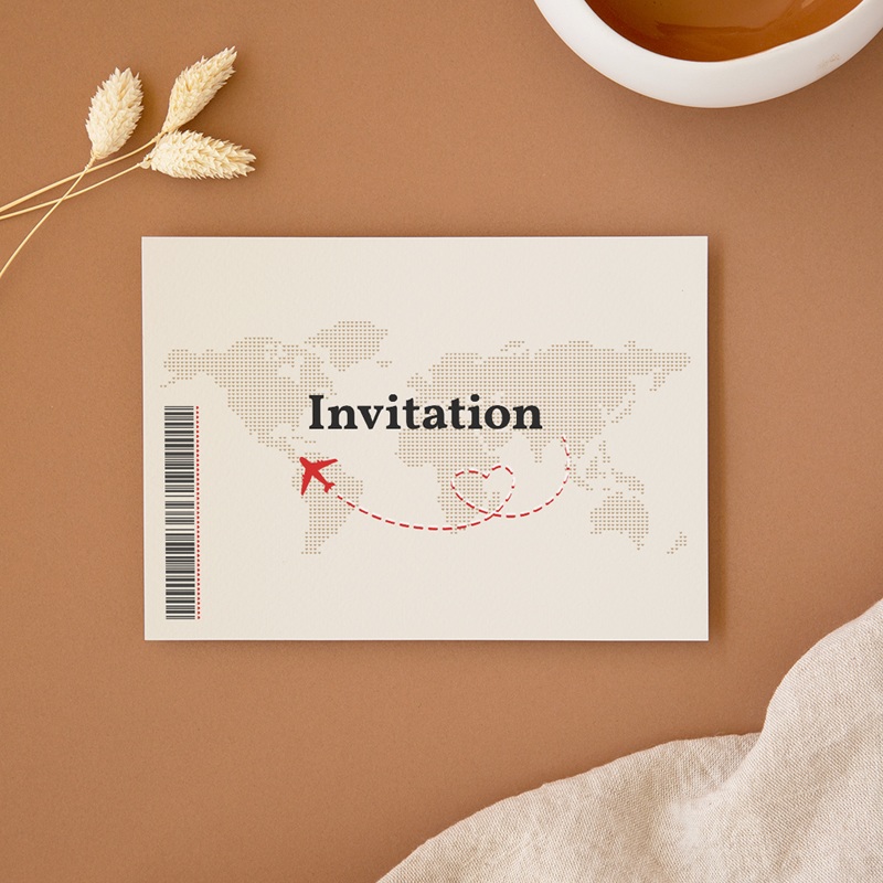 Carte d'invitation mariage Airloves