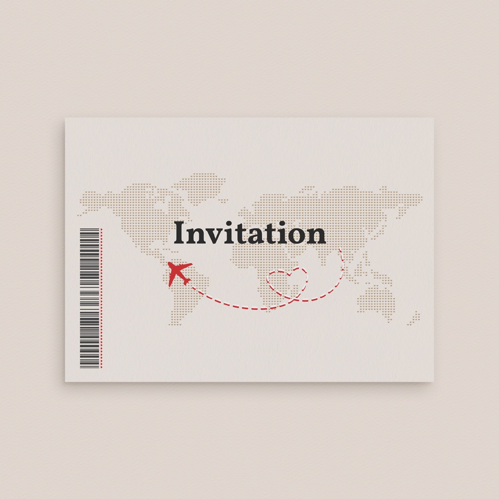 Carte d'invitation mariage Airloves gratuit