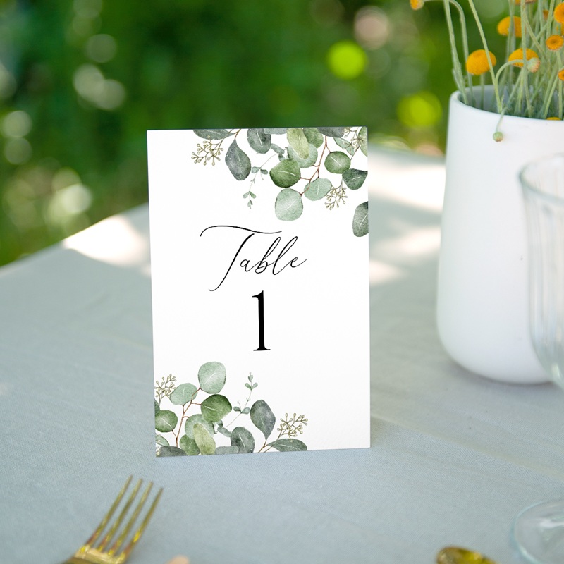 Marque table mariage Alliance Végétale