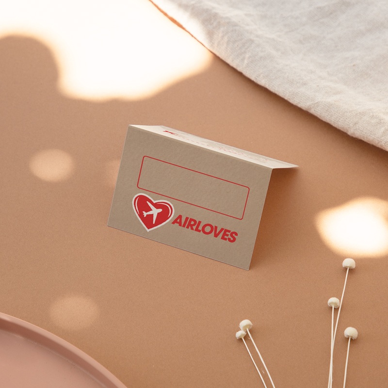Marque-place mariage Airloves