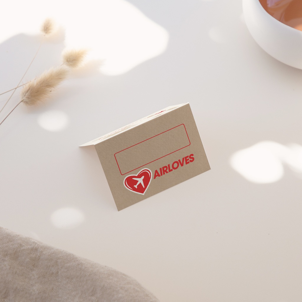 Marque-place mariage Airloves
