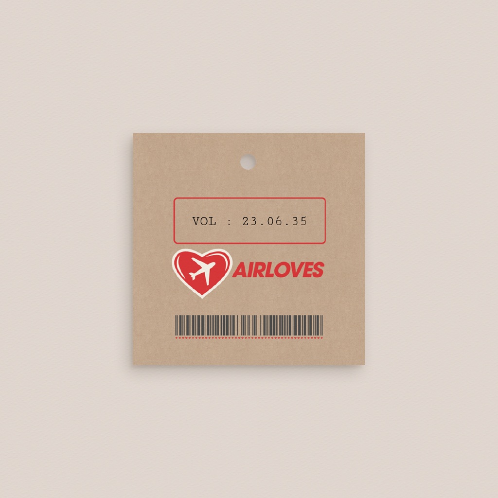 Etiquettes cadeaux mariage Airloves pas cher