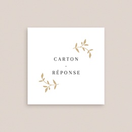 Carton réponse mariage Élégance Dorée gratuit