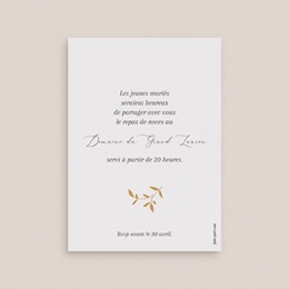 Carte d'invitation mariage Élégance Dorée pas cher