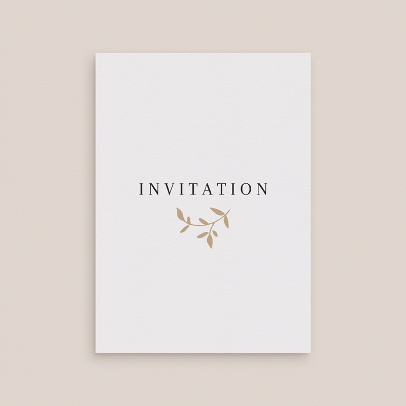 Carte d'invitation mariage Élégance Dorée gratuit