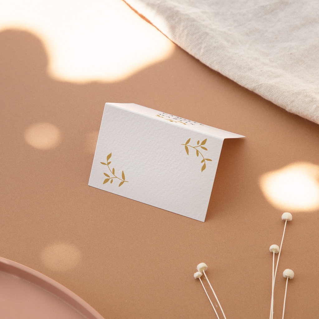 Marque-place mariage Élégance Dorée
