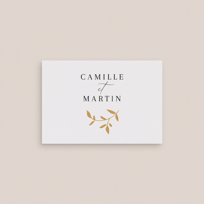 Marque-place mariage Élégance Dorée gratuit
