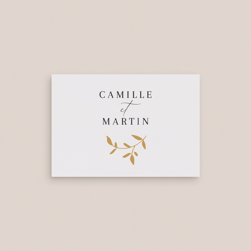 Marque-place mariage Élégance Dorée gratuit