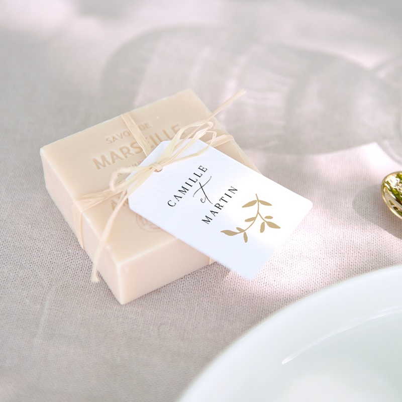 Etiquettes cadeaux mariage Élégance Dorée