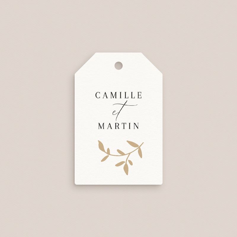 Etiquettes cadeaux mariage Élégance Dorée gratuit
