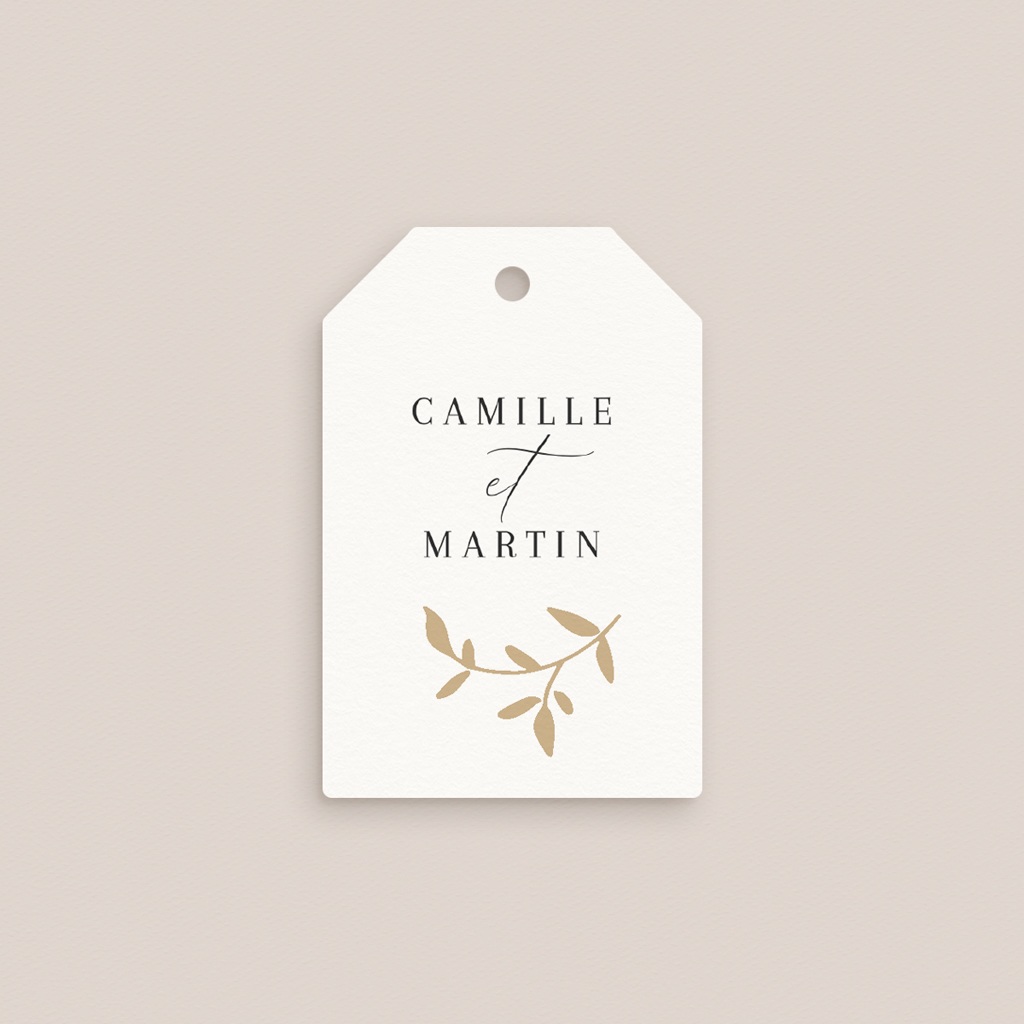 Etiquettes cadeaux mariage Élégance Dorée gratuit