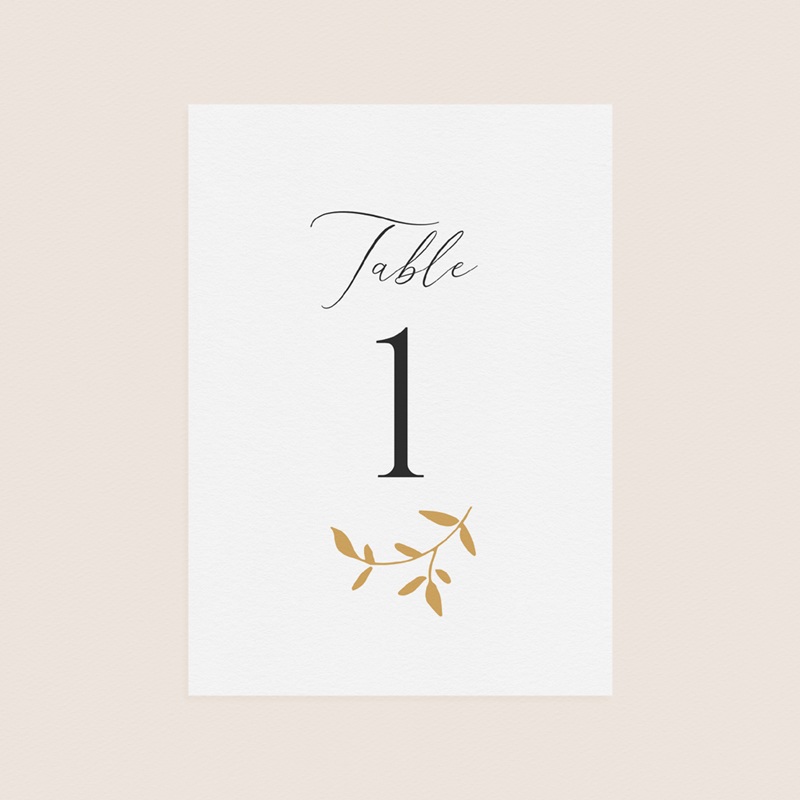 Marque table mariage Élégance Dorée pas cher