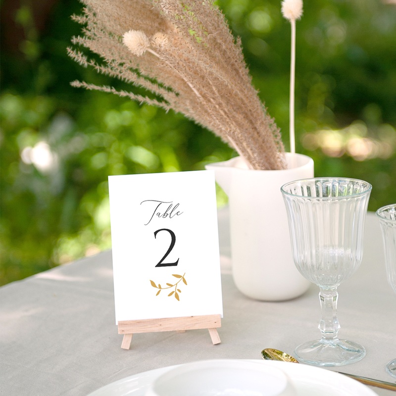 Marque table mariage Élégance Dorée gratuit