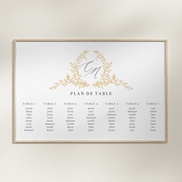 Plan de table mariage Élégance Dorée
