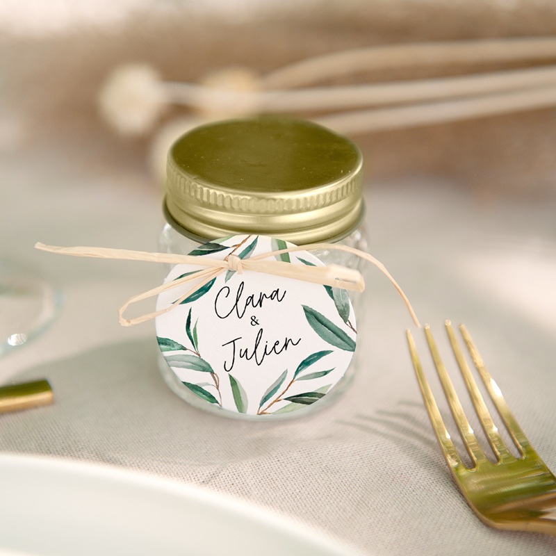 Etiquettes cadeaux mariage Rameaux d’Amour