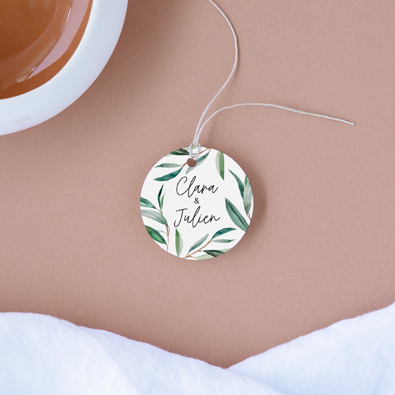 Etiquettes cadeaux mariage Rameaux d’Amour