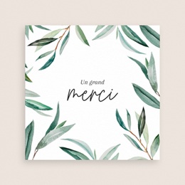 Carte de remerciement mariage Rameaux d’Amour gratuit