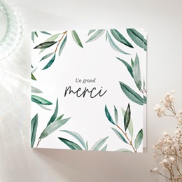 Carte de remerciement mariage Rameaux d’Amour