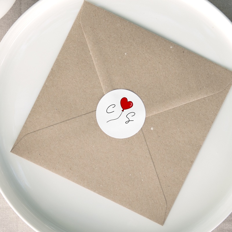Etiquette enveloppes mariage Emportés par l’Amour