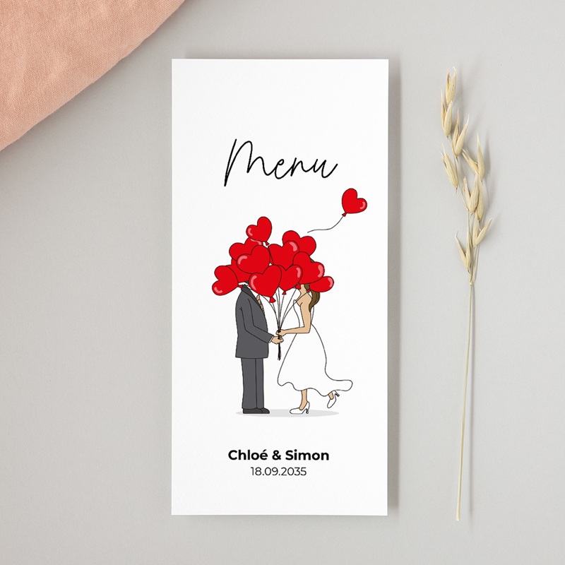 Menu mariage Emportés par l’Amour