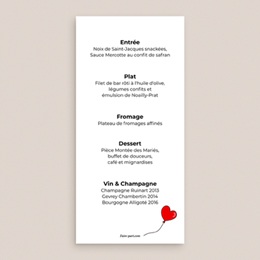 Menu mariage Emportés par l’Amour pas cher