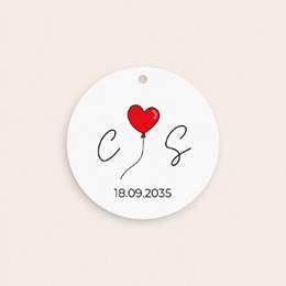 Etiquettes cadeaux mariage Emportés par l’Amour gratuit