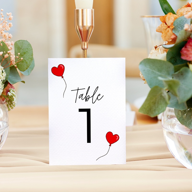 Marque table mariage Emportés par l’Amour