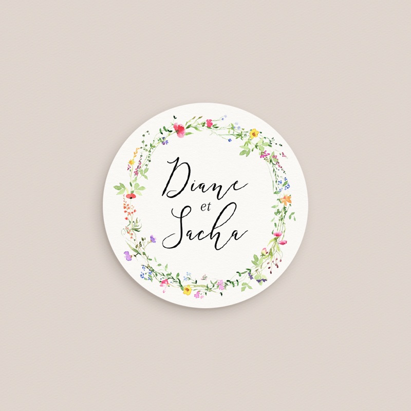 Etiquette enveloppes mariage Floralement Vôtre pas cher