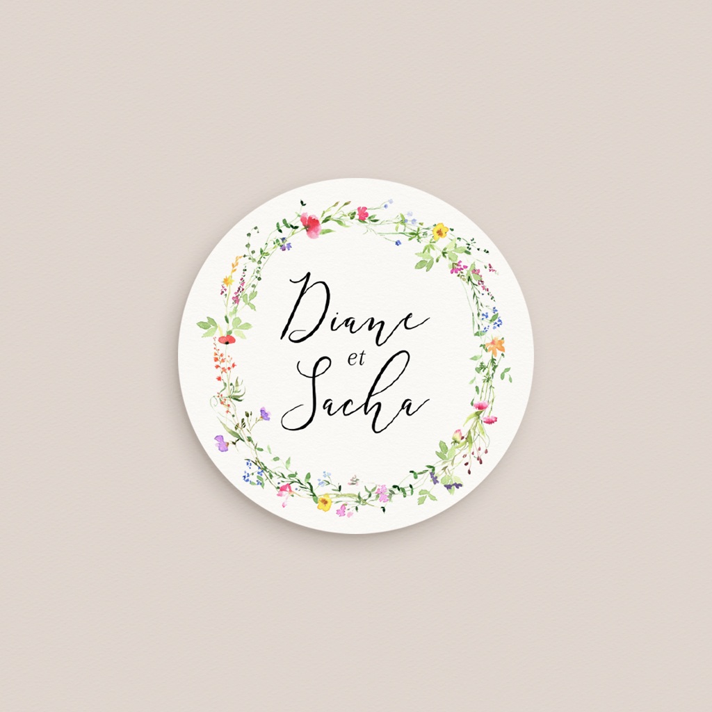 Etiquette enveloppes mariage Floralement Vôtre pas cher